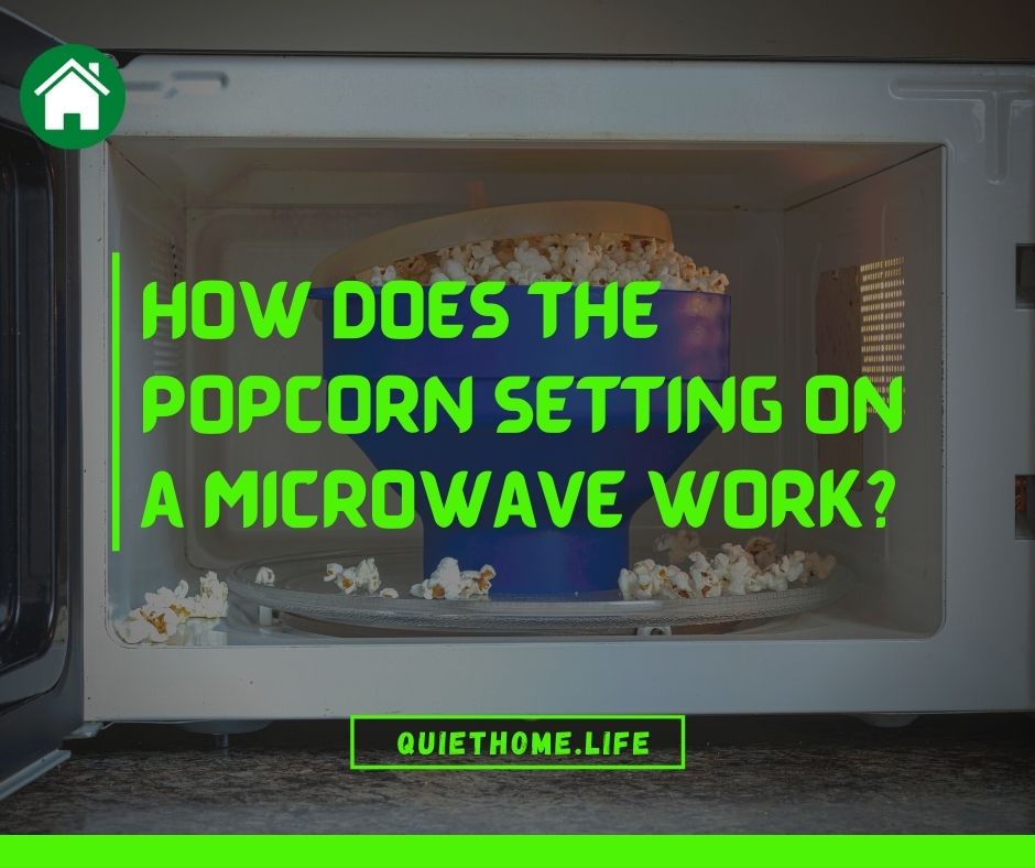 How does the popcorn setting on a microwave work