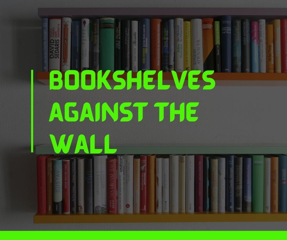Bookshelves against the wall