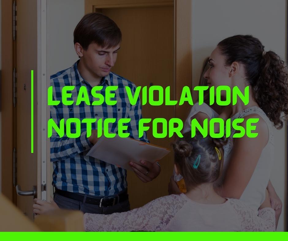 Lease Violation Notice for Noise