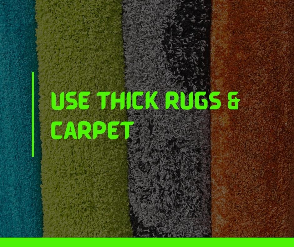 Use Thick Rugs & Carpet